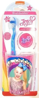 Kids JoJo Siwa Toothbrush, Cap And Cup Gift Set Brush Buddies