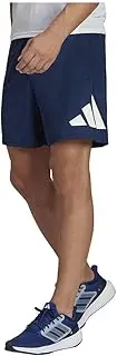 [adidas] Performance Train Essentials Logo Men's Training Shorts, Dark Blue/White, Large (5-Inch Length)