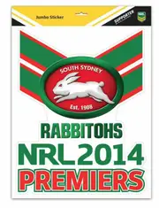 South Sydney Rabbitohs NRL Premiers 2014 Premiership Jumbo Sticker