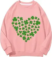 [Generic] Large Boys Hoodies Neck Sweatshirts Spring and Autumn St. Day Middle and Large Children's Sweatshirts Retro Personality 2D Printing Children's Casual Sweatshirt 5t Princess (Pink, 8-9 Years)