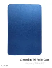 Clearskin Tri-fold Case For Samsung Tab A 8.0" ( T380 & T385 ) - Navy
