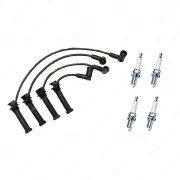 Bosch Ignition Leads + 4 x Denso Iridium Power Spark Plugs for Ford Escape ZB