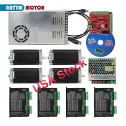 【US】4 Axis Nema23 Stepper Motor Driver CNC Kit USB Mach3 Motion Controller Card