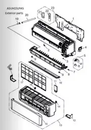 FUJITSU K9334141007 aka 9334141007 REMOTE CONTROL AR-RPB1U