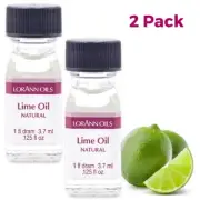 LorAnn Lime Oil SS, Natural Flavor, 1 dram bottle (.0125 fl oz.) 2 Pack