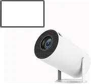 Lunoosh Smart 4K, Moviehub Ultra Hd Projector, Small Projector for Household, Smart HD Projector, Low Noise 2.4/5g WiFi (Projector+16:9 60-Inch Screen)