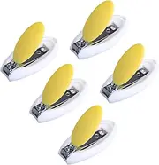 HAMPPLIES 5PCS Cartoon Egg Shaped Nail Clippers Safe Nail Trimmer for Newborns Blades with Protective Sleeve Care Tool Random Colors Random Color