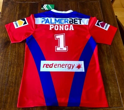 #1 Kalyn Ponga 2025 Newcastle Knights NRL Home Jersey Shirt Large/XL BNWT LAST 1