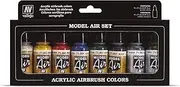 Vallejo 71174 Model Air Basics Colors 8 Colour Acrylic Airbrush Paint Set
