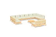 vidaXL Garden Lounge Set Outdoor Sofa Furniture Wooden Patio Setting 13 Piece
