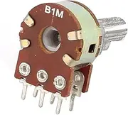 Aexit B1M (Potentiometer) 1M Ohm Top Adjustable 6 Terminals Rotary Audio Single Linear (37ry756qf175) Taper Potentiometers