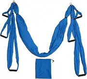 Aerial Yoga Swing Set, Ultra Strong Antigravity Inversion Tools with Extension Straps and Elastic Band, Premium Aerial HammockYoga Swing Kit for Indoor and Outdoor (Dark Blue)