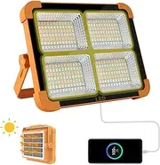 HAOON LED Work Light with Rechargeable Battery 4800mAh 10000 LM, Portable Solar Camping Lights, IP66 5 Lighting Modes Worklight for Outdoor Building Emergency Car Repairing