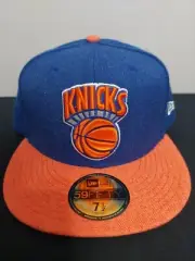New York Knicks New Era 7 1/2 Blue Orange Patrick Ewing Allan Houston Starks