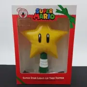 Super Mario Super Star Light-Up LED Christmas Tree Topper 9" Nintendo New