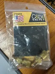C&D Valve CD1414 ¼ in Flare x ¼ in MPT Brass Access body 26 packs of 2 (48 pcs)