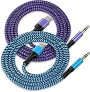 Aux Cord to USB C, [2Pack/3.3ft] USB C to 3.5mm Audio Aux Jack Cable, Type C to Aux Headphone Jack Male Cable for Car/Home Stereo Speaker for iPhone 16Pro Max 16 15Pro 15Plus Galaxy S24 S23Ultra Pixel