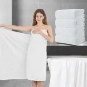 Extra Large Bath Sheet Set of 4,Ultra 4 Piece Bath Sheet 35"x70" Line-white
