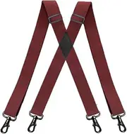 [Cedrainy] Men’s Suspenders Swivel Hooks X Back Susspenders with 4 Heavy Duty Braces Belt Snaps Loops