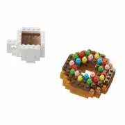 Nanoblock Donut & Coffee NBC_246 micro building block kit 130 piece construction