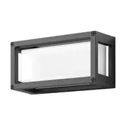 York Rectangle Exterior Wall Light 7W Dark Grey Aluminium 5000K - 19645