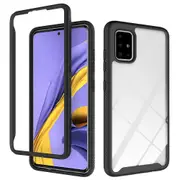 MCC Shockproof Bumper Case Samsung Galaxy A51 Clear Back Cover A515 [Black]