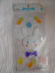 NEW EASTER Bunny Mr Rabbit Eggs Carrot CUTE Window Gel Clings Decorations 11 pcs