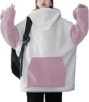 POCHY Shark Hoodie Jacket,Oversized Blanket Hoodie with Gloves - Soft Long Sleeve Animal Shark Shape Hooded Pullover for Family Friends Men Women Pink
