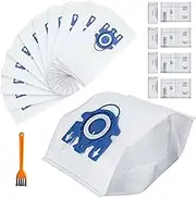 12 Pack 3D Airclean Bags Replacement for Miele Classic C1 Complete C1, C2, C3, S400i S600 S2 S5 S8 Series, with 4 MP Filters, 4 AC Filters