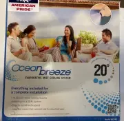 Ocean Breeze Evaporative Mist Cooling System Stay 20° Cooler Complete Kit BC380