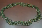 12 NECKLACES MULTI COLORS GLASS SEED LOVE BEADING BEADS 36" #21