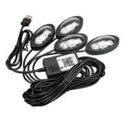 RGB LED Music APP Control Rhythm Strip Light Bar Car Atmosphere Decorative Lamp (for: MG)
