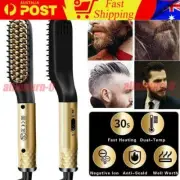 Electric Beard Hair Straightener Heated Brush Straightening Comb Curling Styling