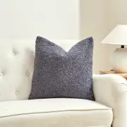 Square Gray Boucle With Polyester Insert Pillow