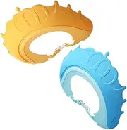 CATIEBYE 2Pcs Shampoo Cap Adjustable Shower Hat for Eye Ear Protection Soft Visor Bathing Shield for Newborns Durable Reusable Bath Essential