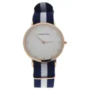 AO-19 Somand - Rose Gold-Navy Blue-White Nylon Strap Watch by Andreas Osten for Women - 1 Pc Watch