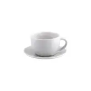 36x Moda Willow Coffee Cup 280mL & Saucer 145mm Porcelain Cappuccino Crockery