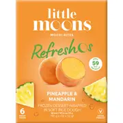 Little Moons Mochi Bites Refreshos Pineapple & Mandarin 6 pack
