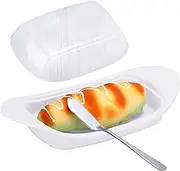 Maciun Butter Box – Boat Shaped Butter Tray with Transparent Lid, Butter Pot and Food Storage Containers, Deli Containers with Lids, Perfect for