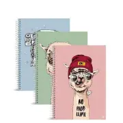 A5 Spiral Notebook Fun Llama Lined Notepad Journal School Writing Notepads