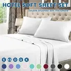 Hotel Soft 2000TC Sheet Set Fitted Flat Pillow case Set Single/KS/D/Queen/K AU