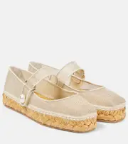 [Jimmy Choo] Jimmy Choo Fayence logo espadrilles AU 7.5 silver