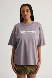 [Factorie] Factorie - Oversized Graphic Tee - Washed mystic purple/reborn L WASHED MYSTIC PURPLE/REBORN