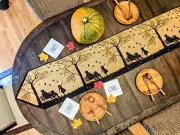 DaDa Bedding Autumn Breeze Family Blessing Dining Woven Tapestry Table Runner