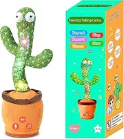 Dancing Talking Cactus Toy for Baby Toddler, Boys Girls Gifts Singing Mimicking Cactus Recording Repeating What You Say Cactus Baby with 120 English Songs Cactus That Talks Back