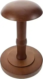 HEALSOPTHY Wood Hat Wig Stand: Vintage Hat Holder For Desktop - Baseball Caps Display Rack Storage Organizer For Closet - Shop Wig Display Supply