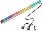 Addressable RGB PC LED Strip, 11-Inch Magnetic ARGB, Dual Control Case Lighting for 5V 3-Pin Aura SYNC, RGB Fusion, Mystic Light