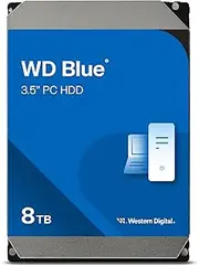 WD Blue 8TB 3.5" Internal Hard Drive - 5400 RPM Class, SATA 6 Gb/s, 256MB Cache, 2 Year Warranty