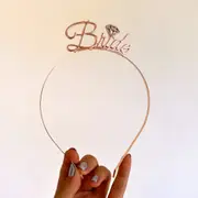Rose Gold 'Bride' Metal Tiara Headband