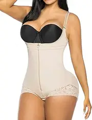 [YIANNA] Shapewear for Women Tummy Control Fajas Colombianas Body Shaper Open Bust Bodysuit